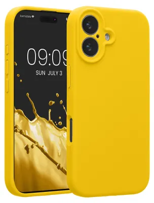 Produktbild von kwmobile Hülle kompatibel mit Apple iPhone 17 - Hülle Silikon gummiert - Handyhülle - Handy Case in Strahlend Gelb