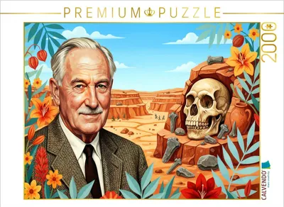 Produktbild von CALVENDO Puzzle Louis Leakey (1903–1972), Archäologe, entdeckte frühe Menschenspuren in der Olduvai-Schlucht | 2000 Teile Lege-Größe 90 × 67 cm Foto-Puzzle für glückliche Stunden
