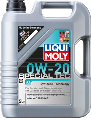 A plastic container of motor oil.