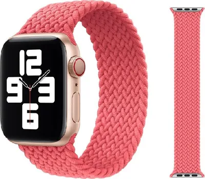 Produktbild von Original Apple Braided Solo Loop Armband 38/40/41mm Größe 5 Pink Punch