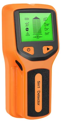 Obrázek produktu pro Detektor nosných trámů a stěn – elektronický detektor 5 v 1 s HD LCD displejem, detekce dřeva, elektrického vedení a kovových trámů