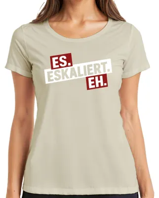 Productafbeelding van T-shirt met de tekst: "Spruch Party Karneval JGA Lustig Bier Feierabend Damen", in de kleuren natuur en zwart