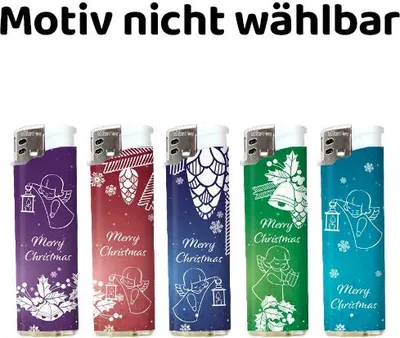 Produktbild von Wild Fire Elektro Feuerzeug, Merry Christmas, mit Softflame, Design zufällig