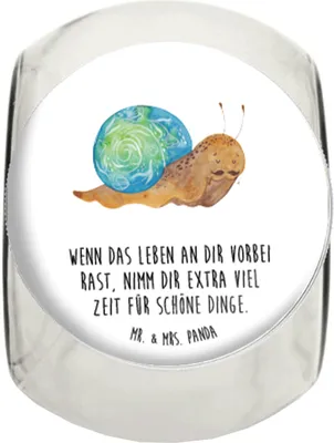 Produktbild von Mr. & Mrs. Panda Kaffeedose Schnecke Sir XL 2000ml - Weiß - Geschenk, Weisheit, Frischhaltedose, glasbehälter, Lebenszeit, Glasdose, Süßigkeitenglas, Bonboniere