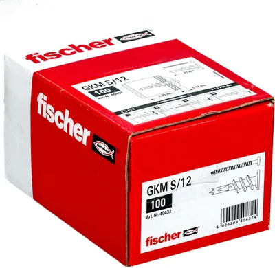 Zdjęcie produktu dla Fischer metaliniai gipskartonio kaiščiai GKM 12 (sidabrinis, 100 vnt, su varžtu)