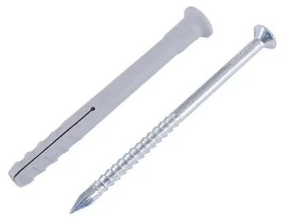 Produktbild von Fischer 84335, Schrauben- und Ankersatz, Autoklaven-Porenbeton, Mauerziegel, Beton, Nylon, Grau, Verzinkter Stahl, Pozidriv