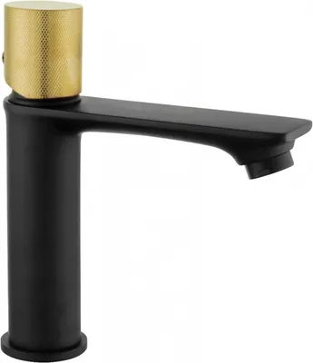 Produktbild von Mexen Royo One Waschtischbatterie, Schwarz/Gold - 72201-75