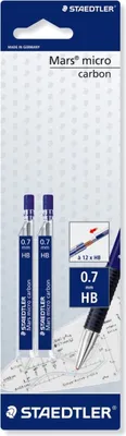 Produktbild von Feinmine Mars micro carbon 250 0,7mm HB 2x12 Minen Packung mit 10 Stück