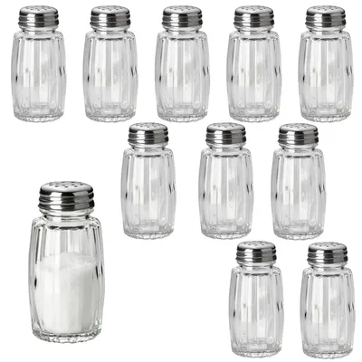 10 Mini-Glas-Kräuterstreuer mit feinen Sieböffnungen