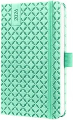 Image de sigel Calendrier de poche Jolie Flair 2026 similicuir A6 menthe