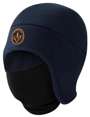 Produktbild von Wintermütze 2-in-1 Fleece Mütze mit Ohrenklappe Marineblau