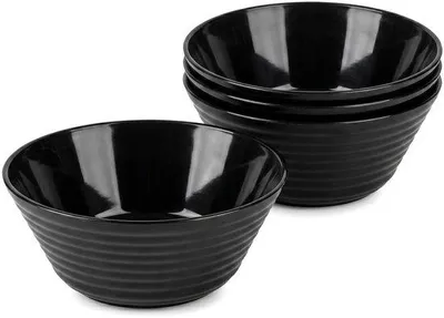 Zdjęcie produktu dla Solidchoice - Zestaw 4 wielokrotnego użytku plastikowych talerzy o średnicy 20 cm