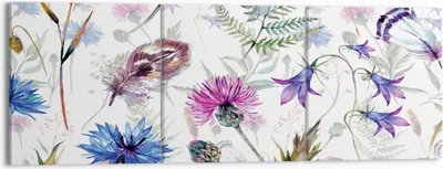 Produktbild von Bild auf Leinwand - Leinwandbild - Blume Wiese Natur - 150x50cm - Wand Bild - Wanddeko - Wandbilder - Leinwanddruck - Bilder - Kunstdruck - Wanddekoration - Leinwand bilder - Wandkunst - CA150x50-3838