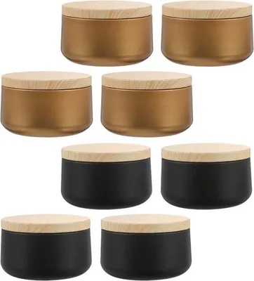 Produktbild von Famanu Teedosen 8er-Set mit Deckel - Metallrunddosen