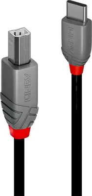 Image de Lindy 1m USB 2.0 Type C to B Cable, Anthra Line