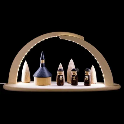 Produktbild von Seiffener Kirche (42x21x13cm) Leuchterbogen von Seiffener Volkskunst