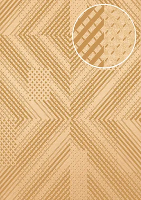 Produktbild von Grafik Vliesvliestapete ATLAS XPL-564-4 Vliesvliestapete strukturiert mit geometrischen Formen schimmernd gold sand-beige braun-beige gold-braun 5,33 m2