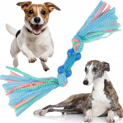 Produktbild von Hundespielzeug Zahnknochen mit Schnur für Welpen