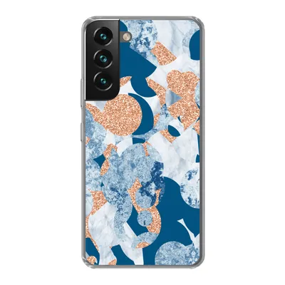 Produktbild von MuchoWow® Handyhülle Schutzhülle Hülle für Samsung Galaxy S22 Plus Marmor - Geometrische Formen - Glitter Silikon Softcase Handy Hülle - Schutzabdeckung