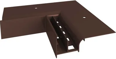 Obrázek produktu pro Renoplast hliníkový okapový profil W20 větrací podlaha, vnitřní roh 90°, hnědá