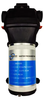 Druckwasserpumpe 12 V, 17 L/min, 40 PSI, selbstansaugend
