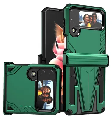 Obrázok produktu pre Pre Samsung Galaxy Z Flip4 5G Armor Super V Case Puzdro na mobilný telefón Green Case