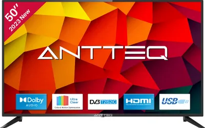 Produktbild von ANTTEQ AB50D1 Fernseher 50 Zoll (TV 127 cm), Dolby Audio, LED, Triple Tuner DVB-C / T2 / S2, CI+, HDMI, Mediaplayer per USB, digitaler Audioausgang, incl. Hotelmodus
