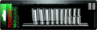 Produktbild von TOPTUL Steckschlüsselsatz GBAR1001 Chrom-Vanadium-Stahl