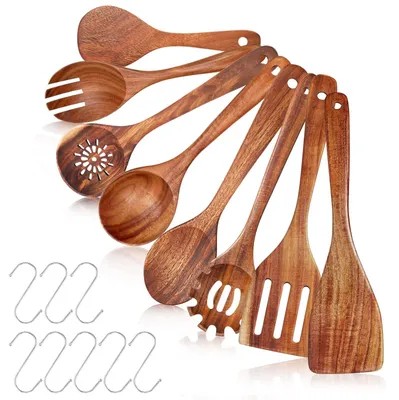 Kochlöffel-Set, 8-teilig, Akazienholz