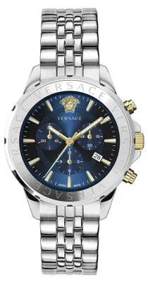 Produktbild von Versace Herren Armbanduhr Chrono Signature 44 mm Chronograph, Datumsfenster Armband Edelstahl VEV600821