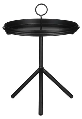 Productafbeelding van Mica Decorations Aston Dienbladtafel - H40 x Ø31 cm - Metaal - Zwart