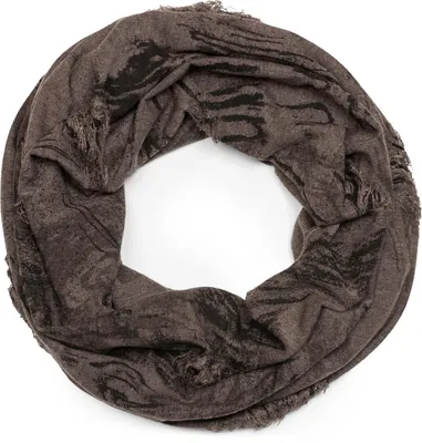 Zdjęcie produktu dla styleBREAKER Loop Schal gemustert im Destroyed Vintage used Look, Schlauchschal, Tuch, Uni 01016150