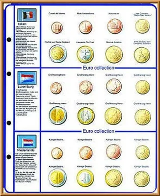 Produktbild von Lindner 8450-7 Vordruckblatt EURO COLLECTION: Kursmünzensätze Italien/Luxemburg/Niederlande