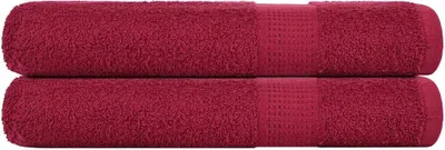 Imagen del producto de Toallas FROGN, 2 unidades, color burdeos, 100x200 cm, 360 g/m²