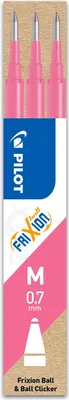 Produktbild von PILOT Ersatzmine FriXion Ball/Clicker 0.7 - 3er Set Tintenrollerminen, Pink