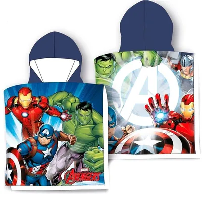 Produktbild von Avengers Poncho Weicher Kapuzenponcho für Kinder