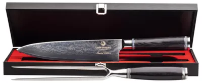 Produktbild von Chef Cuisine Damast Tranchier Set, 3-tlg. Pakkaholz