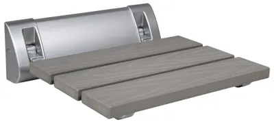 Obrázok produktu pre Skladacie sedadlo do sprchy 32x32,5 cm, WPC, sivé