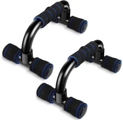 Productafbeelding van Unyqoos® Push-up handgrepen – stabiele H-vorm voor effectieve krachttraining van het bovenlichaam thuis, ontworpen om de polsen te ontlasten, antislip, met padding, geschikt tot 150 kg