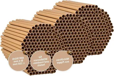 Zdjęcie produktu dla Hotel dla owadów dla dzikich pszczół, średnica 6 mm, długość 15 cm, 600 sztuk