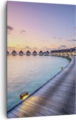 Produktbild von Bild auf Leinwand - Leinwandbild - Einteilig - Malediven Meer - 80x120cm - Wand Bild - Wanddeko - Wandbilder - Leinwanddruck - Kunstdruck - Wanddekoration - Leinwand bilder - Wandbild - PA80x120-4082