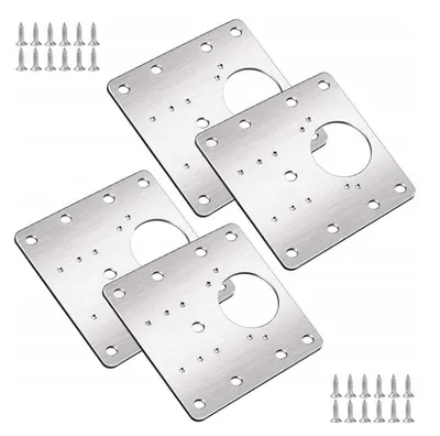 Produktbild von Scharnier Reparaturplatte 4er Set Edelstahl Möbelscharnier Reparaturplatte