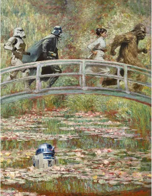 Image de Peinture par numéros avec cadre Images pour la peinture - Monet Star Wars 40x50 cm
