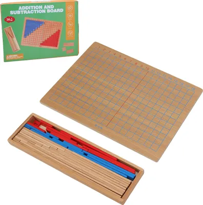 Obrázek produktu pro Dřevěná matematická tabulka na sčítání a odčítání - Matematické hračky pro děti