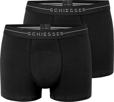 Produktbild von Schiesser Herren 2PACK Shorts 9  schwarz Pack (Mehrfach)