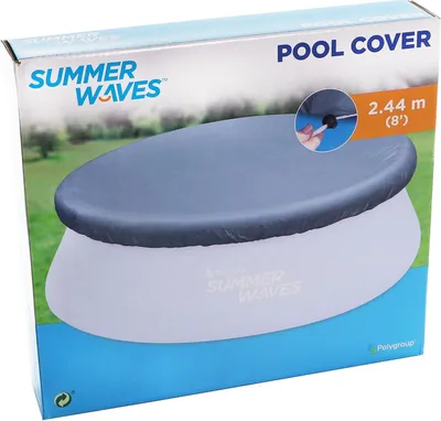 Produktbild von Summer Waves Pool Cover Abdeckplane rund 244 cm Poolplane