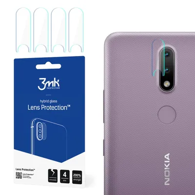 Produktbild von 3mk Hybridglas Lens Protection für Nokia 2.4 Kamera Objektiv Kameralinse 0,16mm 6H (4 Stück)