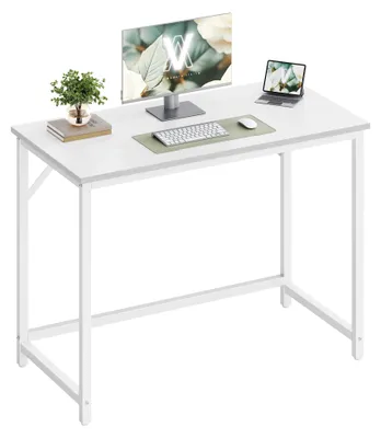 Obrázok produktu pre Počítačový A Kancelársky Stôl, 100 × 50 × 76 Cm, Do Kancelárie, Spálne, Obývacej Izby, Biely Javor A Biela Oblačková Farba Vasagle