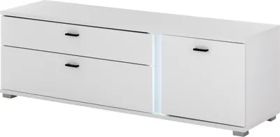 Produktbild von LIVOJO M19 Wohnzimmer Lowboard schmal 150 x 45 x 42 cm Weiß Matt