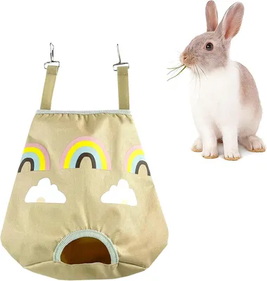 Imagen del producto de Comedero para conejos y pequeños animales, con diseño de arcoíris, que ahorra espacio, unidad individual